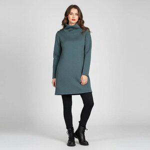 Merrill green quilted funnel neck dress, women's M Hunter Green Outdoor‎